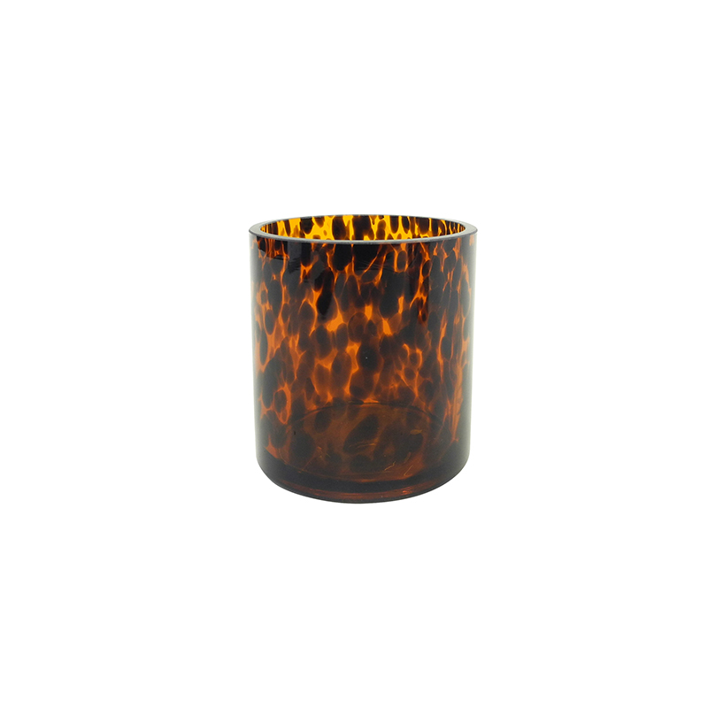 Glass Candle Holder with Diffused Colorant YD-ND-484