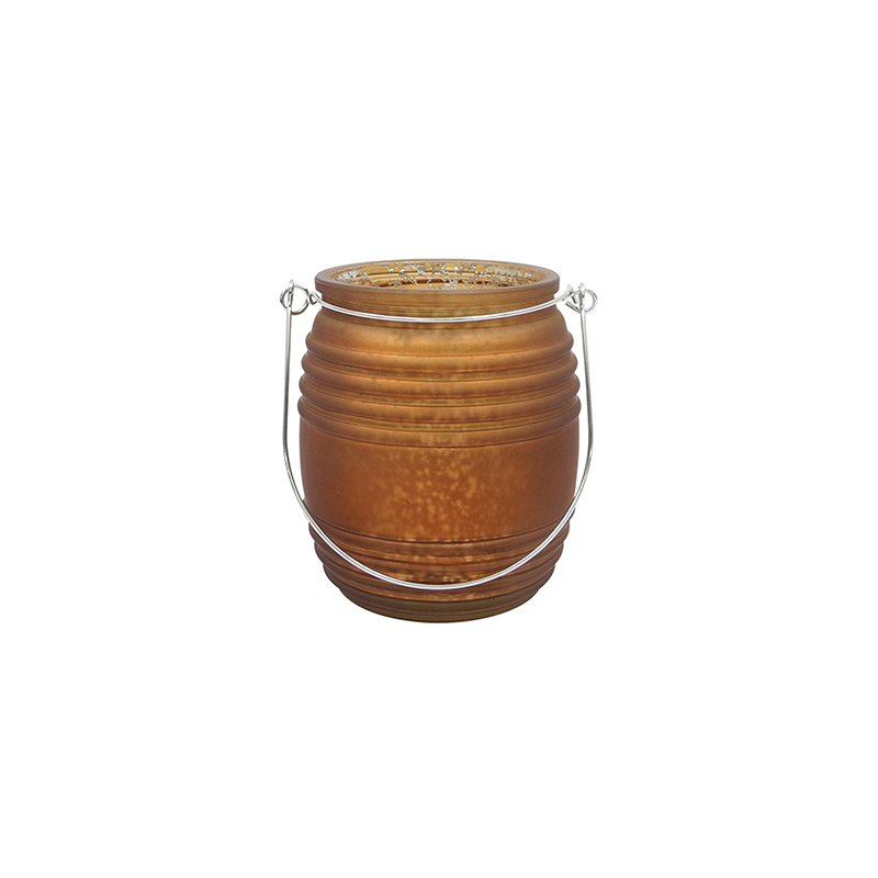 Horizontal Patterned Frosted Glass Vase YD-TDH-073