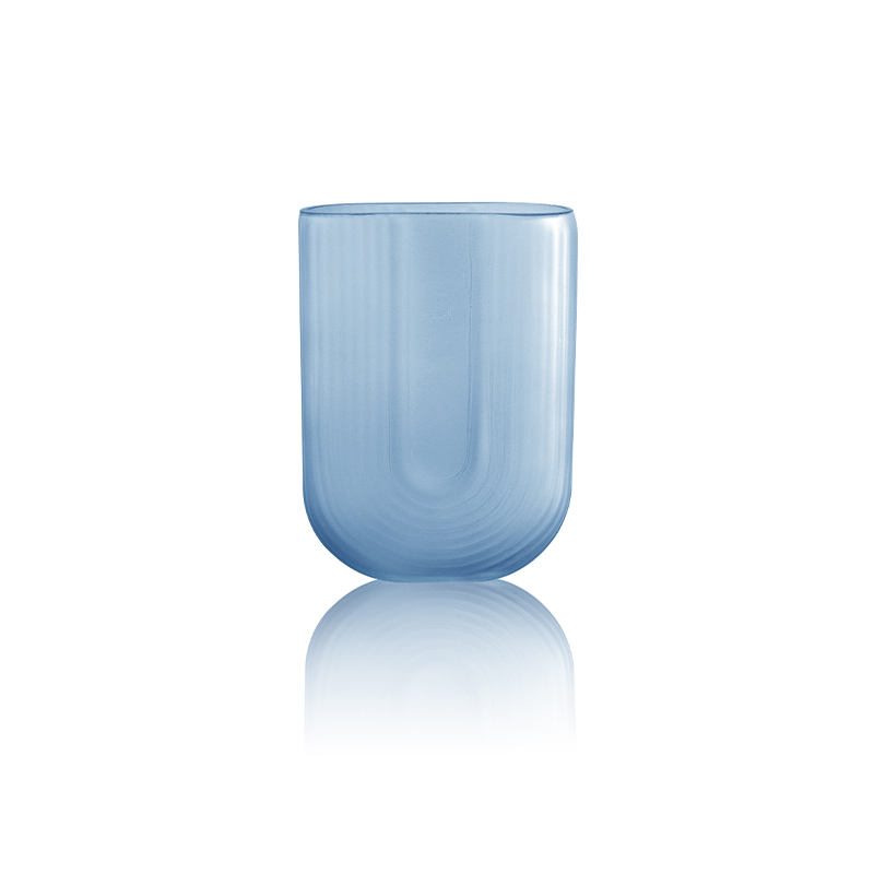 U-shaped Frosted Glass Vase YD-OBS-060