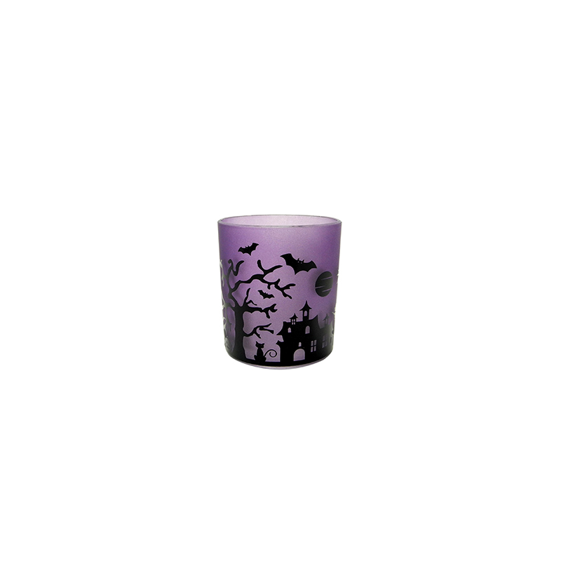 Halloween Pattern Purple Frosted Wax Cup YD-HAL-079