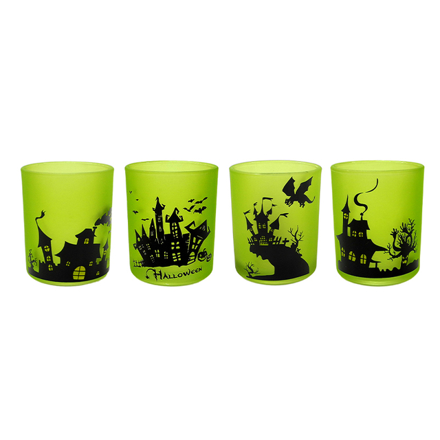Halloween Pattern Green Frosted Wax Cup YD-HAL-081
