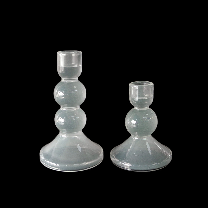 White Ball Glass Candle Holder YD-ND-248