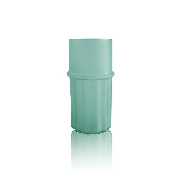 Green Frosted Glass Vase YD-OBS-066