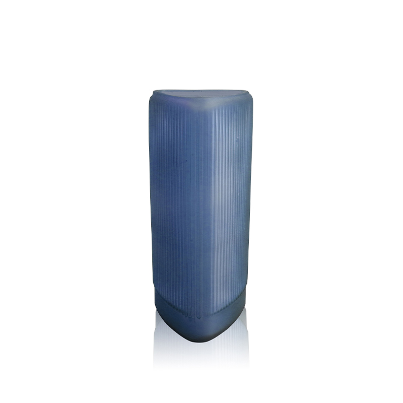 Dark Striped Frosted Glass Vase YD-OBS-067
