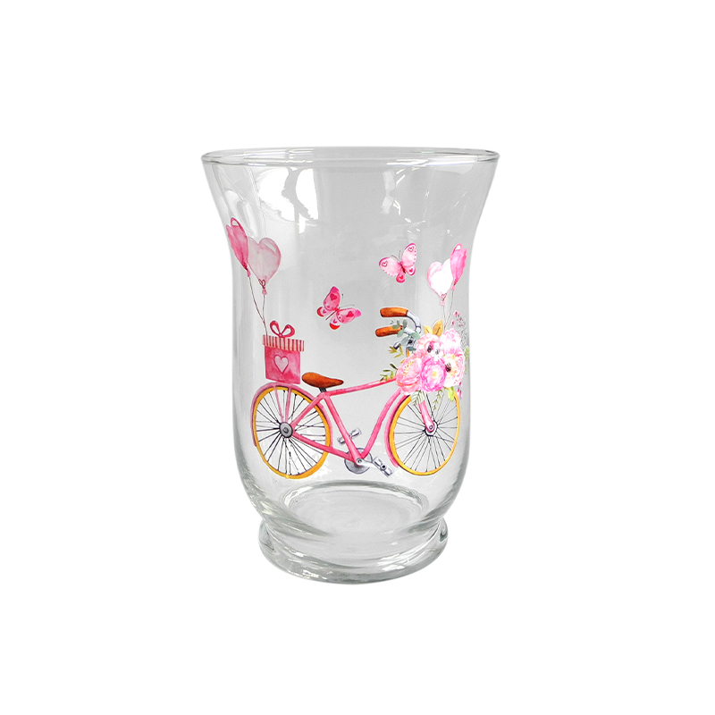 Valentine's Day Pattern Glass Wind Lamp YD-VL-064