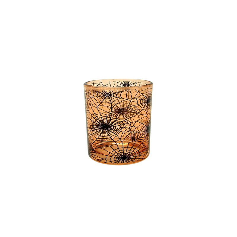 Spider Web Pattern Colored Glass Wax Cup YD-HAL-084