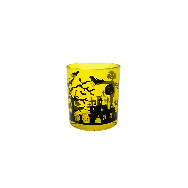Halloween Pattern Colored Glass Wax Cup YD-HAL-083