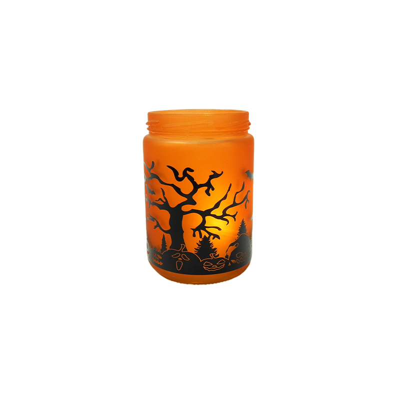 Halloween Pattern Stained Glass Candle Holder YD-HAL-085