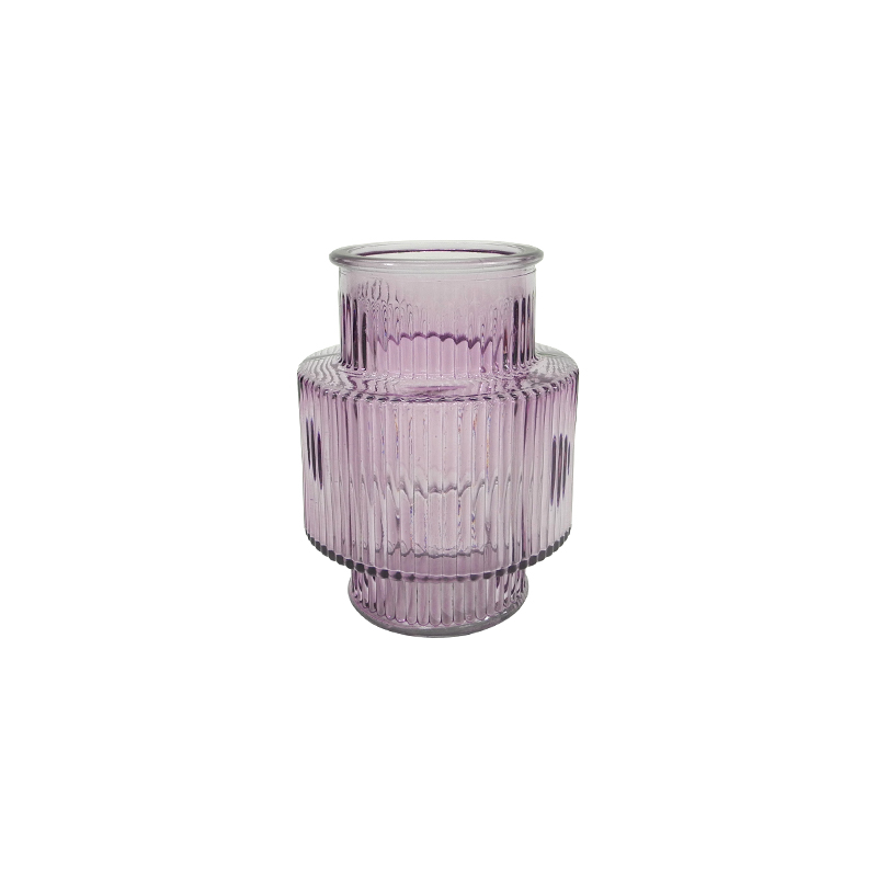 Cylinder Striped Glass Vase YD-SS-074