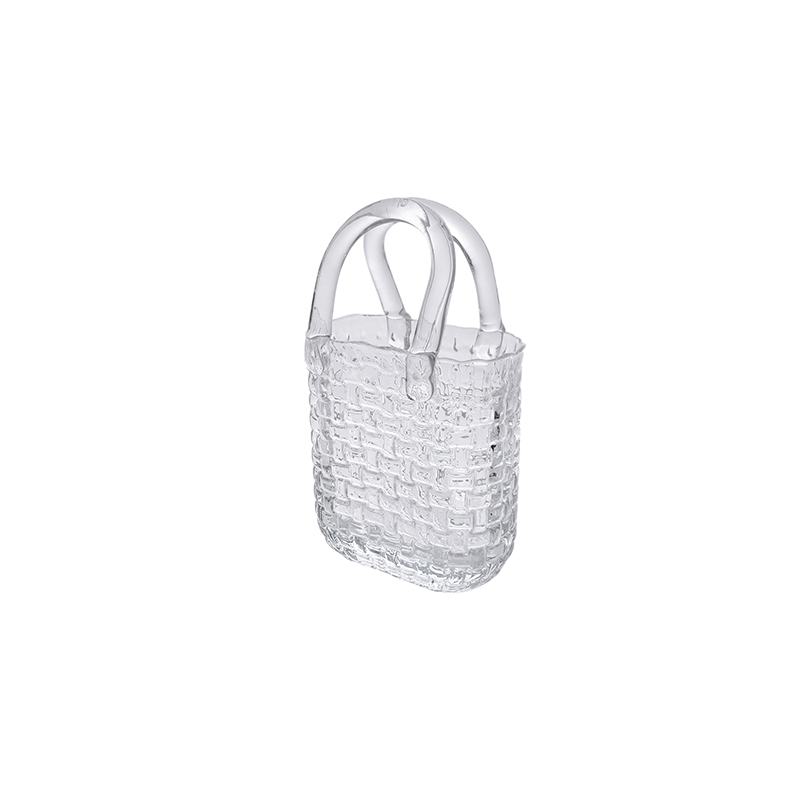 Portable Checkered Glass Vase YD-CGV-073