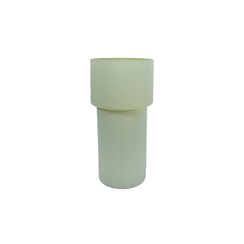 Vertical Striped Frosted Glass Vase YD-ND-263