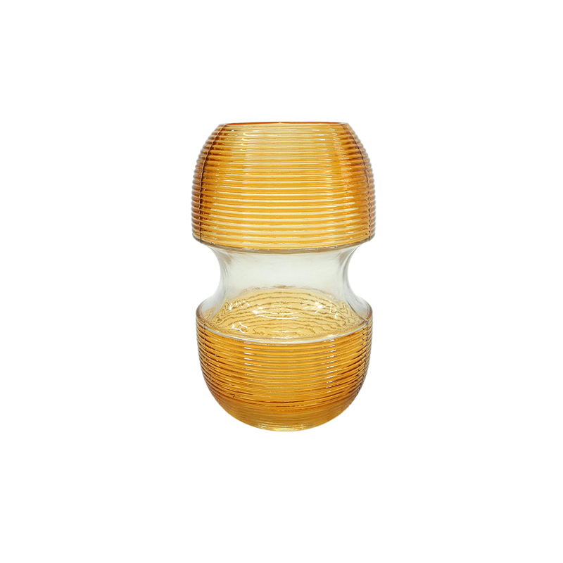 Light Brown Special-shaped Glass Vase YD-SS-115