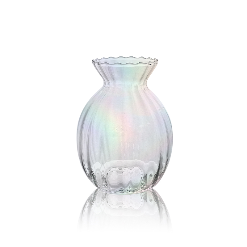 Lace Multicolored Plated Glass Vase YD-OBS-107