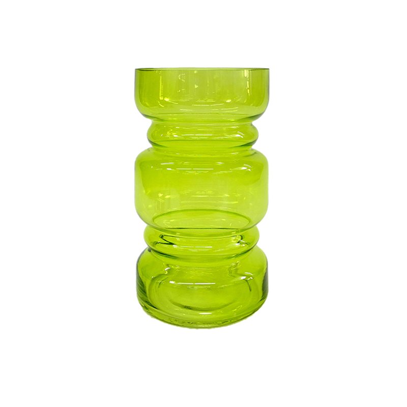 Green Cylinder Spray Colored Glass Vase YD-ND-426