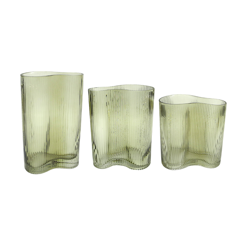 Curved Spray Colored Glass Vase YD-ND-422