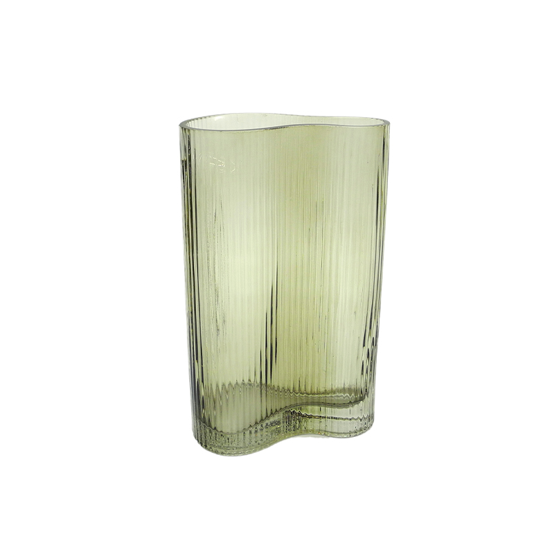 Curved Spray Colored Glass Vase YD-ND-422