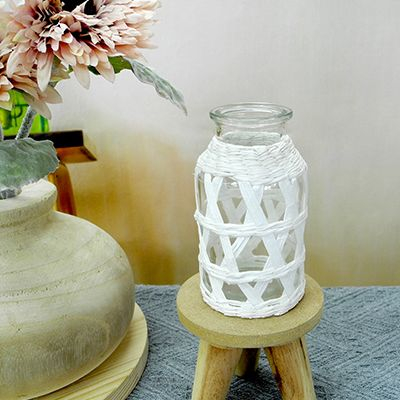 White Large Mesh Glass Vases YD-ND-055