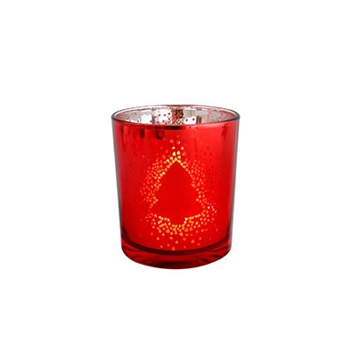 Yorklsun Glassware Red Christmas Candle Holder & Wax Bottle YD-CX-006