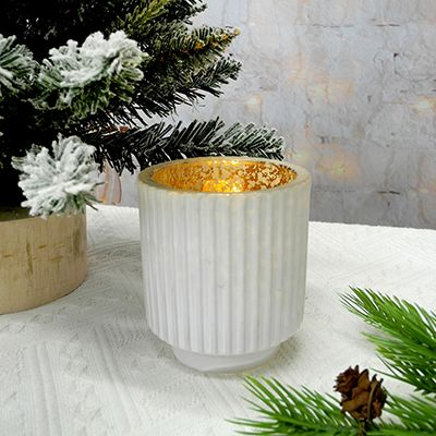White Candle Holder & Wax Bottle YD-ND-076