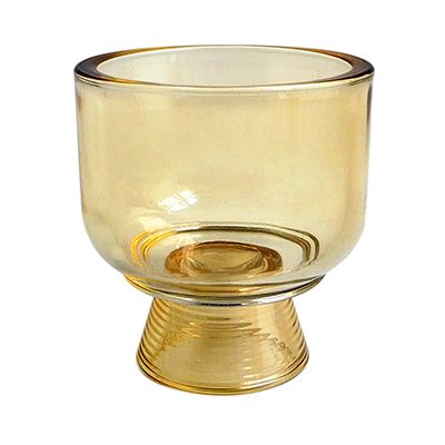 Yorklsun Glassware Autumn Yellow Candle Holder & Wax Bottle YD-TDH-016