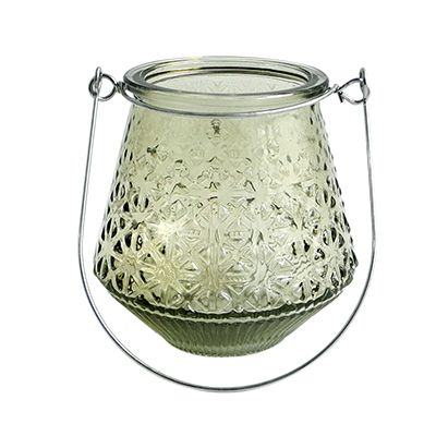 Yorklsun Glassware Green Candle Holder & Wax Bottle YD-HDWC-048