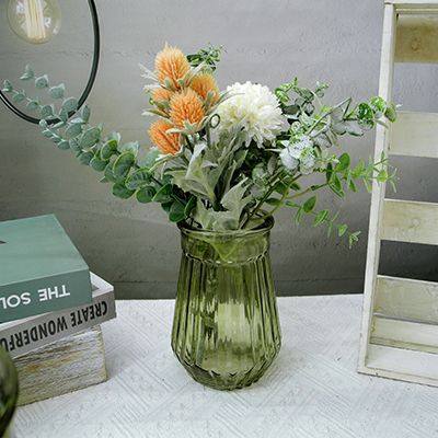Green Candle Holder & Wax Bottle YD-ND-178