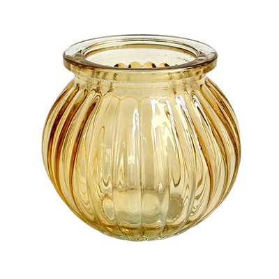 Yorklsun Glassware AutYorklsun Glassware Autumn Yellow Candle Holder & Wax Bottle YD-ND-140