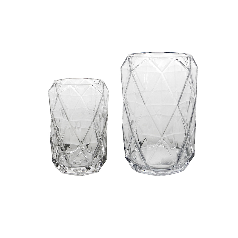 Mesh Embossed Glass Vase YD-CGV-137