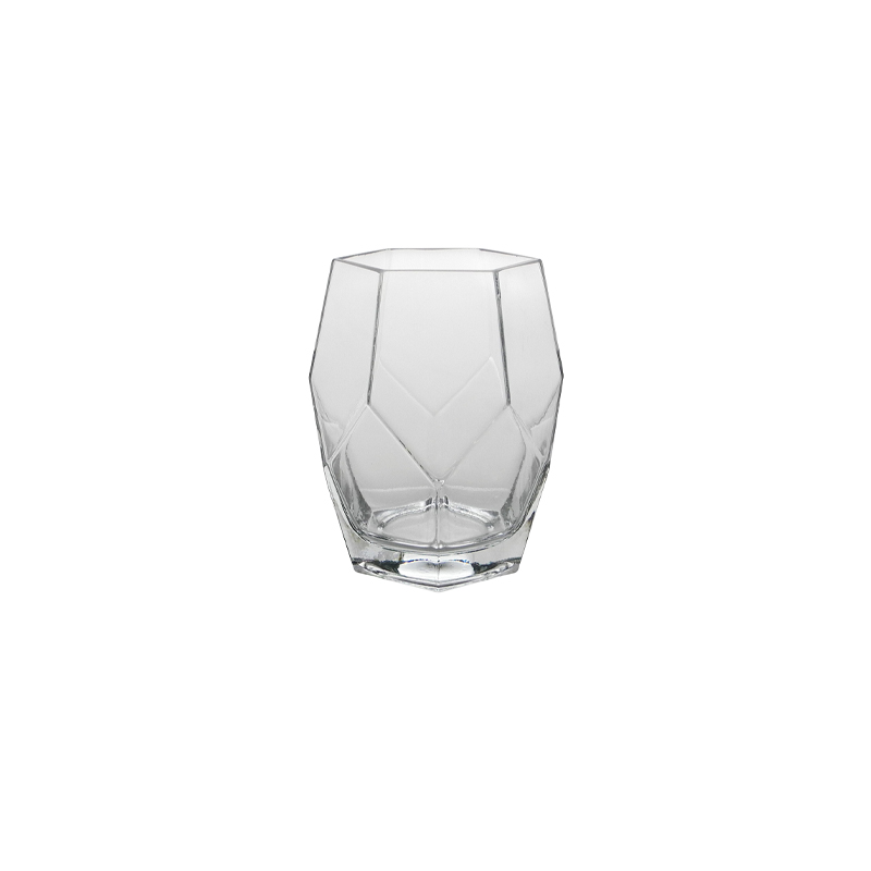 Polygonal Clear Glass Vase YD-CGV-136