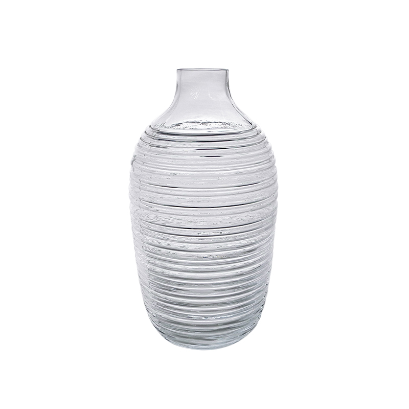 Horizontal Textured Glass Vase YD-CGV-093