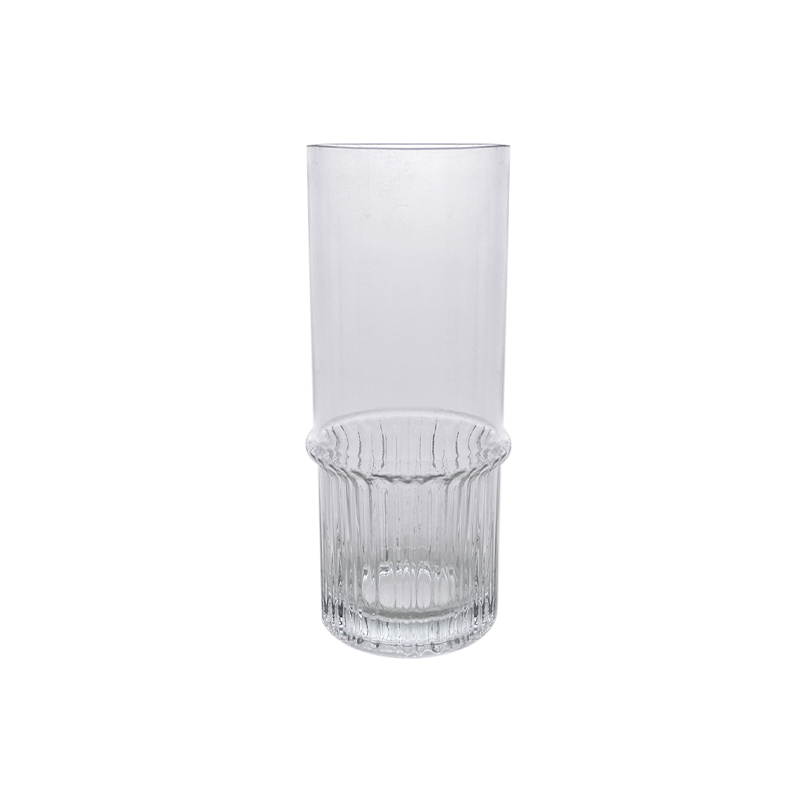 Segmented Line Relief Glass Vase YD-CGV-103