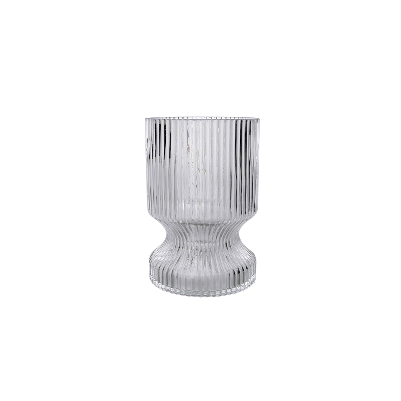 Waisted Cylinder Striped Glass Vase YD-CGV-169