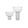 Bowl-shaped Striped Glass Vase YD-CGV-129