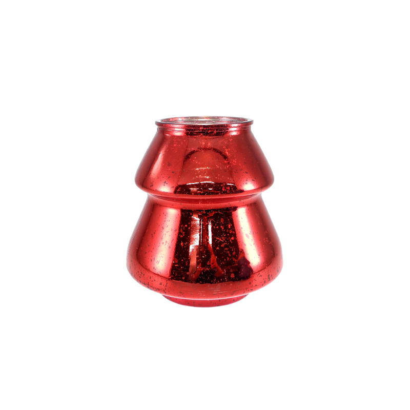 Electroplated Silver Fragments Christmas Tree Candleholder YD-CX-156