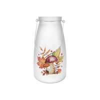 Polished White Mushroom Glass Bottle YD-TDH-141
