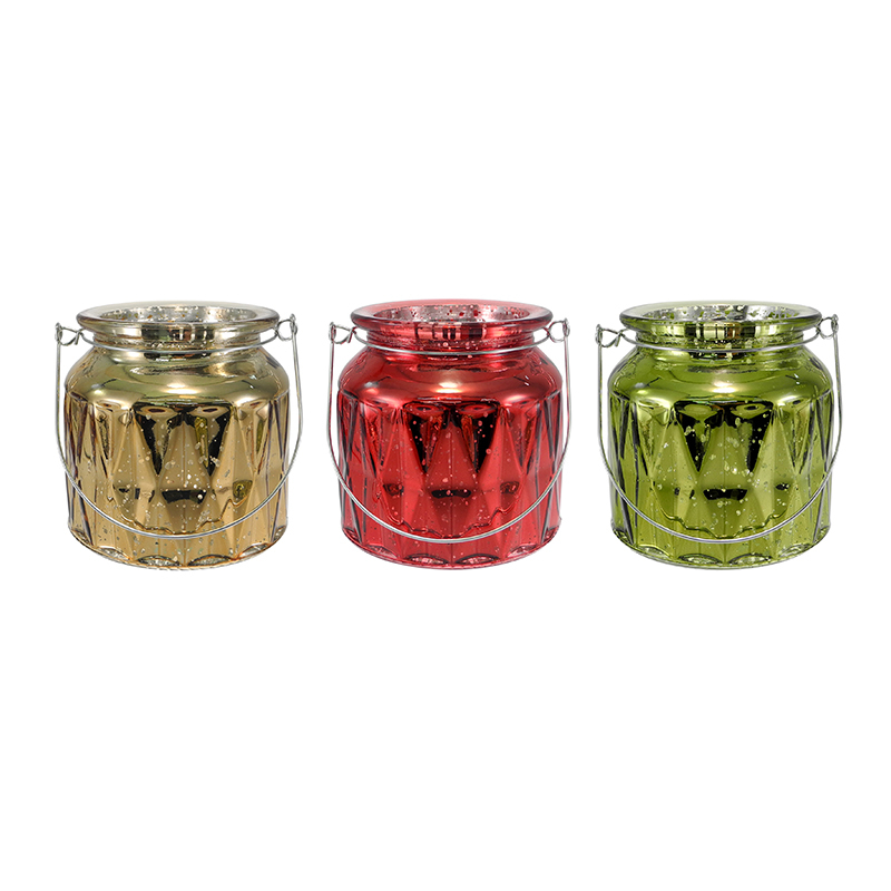 Diamond-patterned Christmas Candleholder YD-CX-149