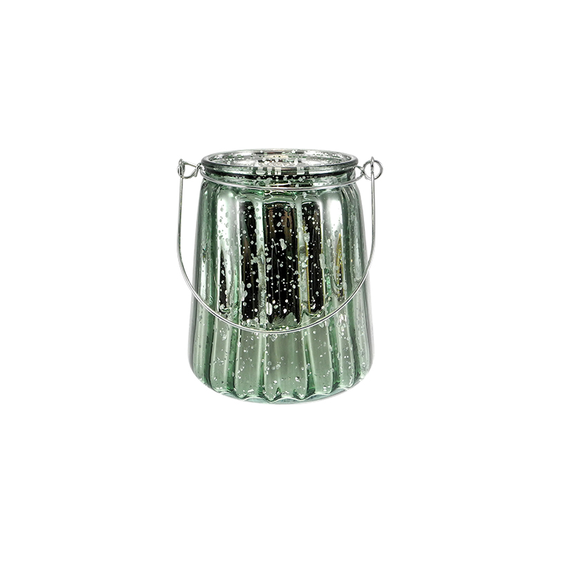 Striped Christmas Candle Holder with Handle YD-CX-151