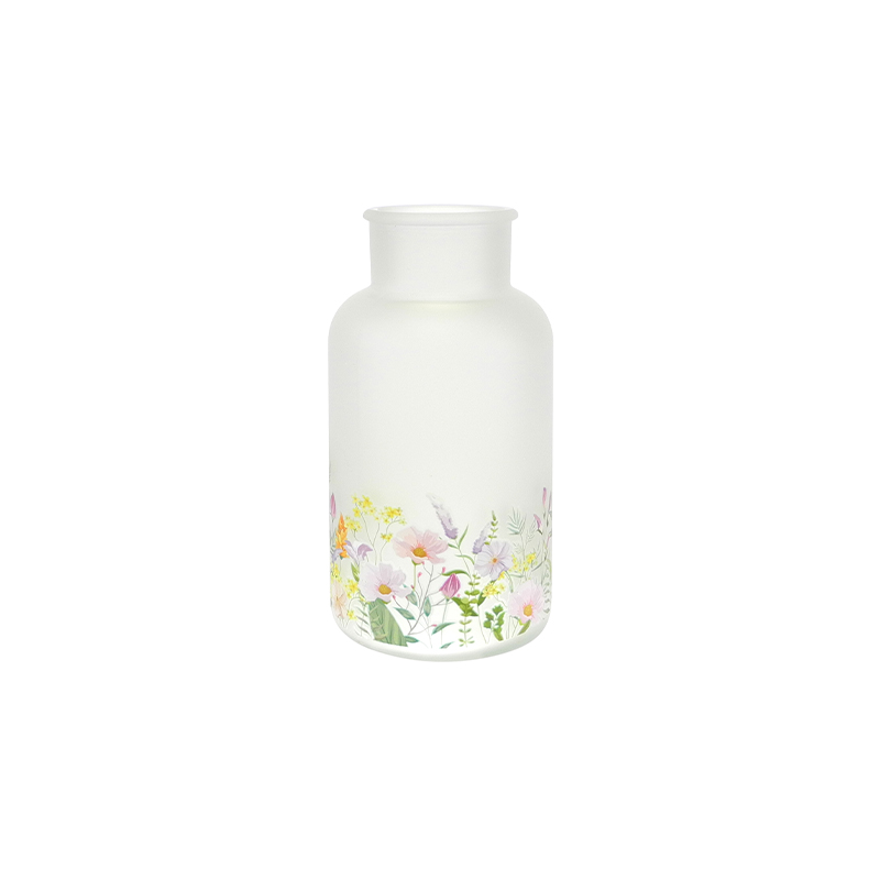 White Frosted Pattern Vase YD-SS-127