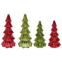 Electroplated Silver Fragments with Striped Pattern for Christmas Tree Glass Decoration YD-CX-124