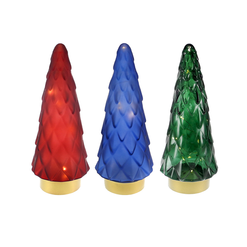 Colored Christmas Tree Lights with Glass Decorations YD-CX-122