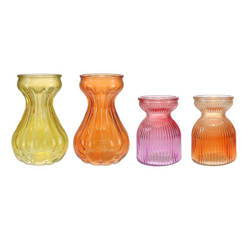 Spring Striped Colored Glass Vase YD-SS-147