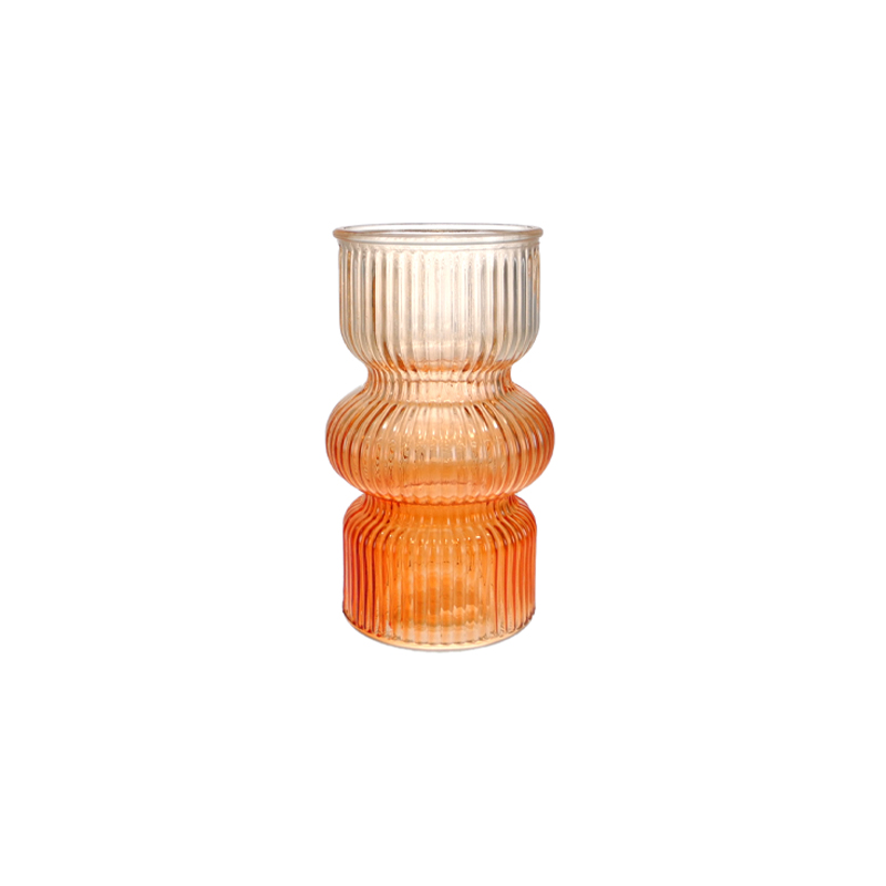 Orange Gradient-striped Colored Vase YD-SS-151