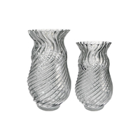 Ribbed And Irregularly Shaped Glass Vase YD-TDH-123