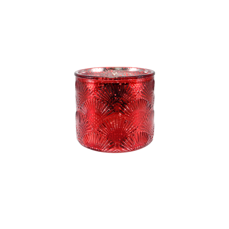 Flame-patterned Electroplated Silver Shards Candleholder YD-TDH-159