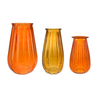 Conical Striped Colored Glass Vase YD-TDH-155