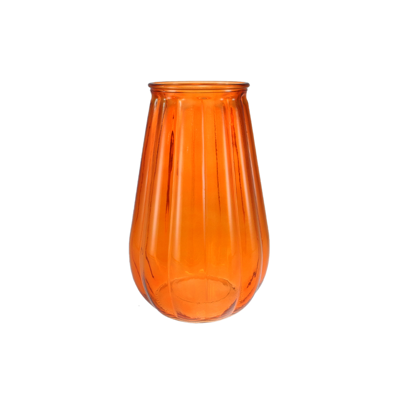 Conical Striped Colored Glass Vase YD-TDH-155