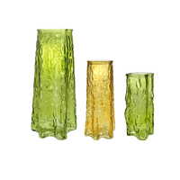 Tree Bark Texture Colored Glass Vase YD-SS-140