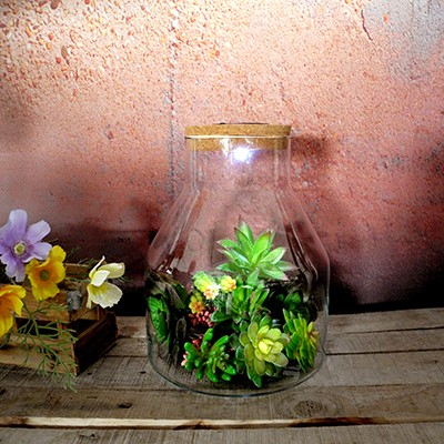 Large Conical Transparent Sun Glass Vases YD-FPWP-018