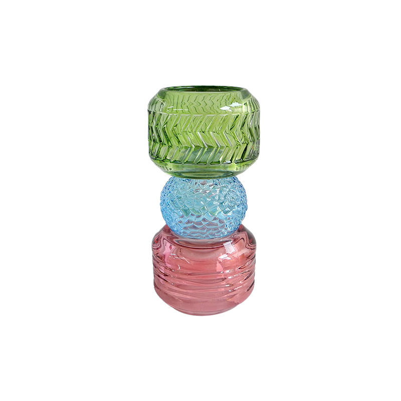 Textured Modern Double Candle Holder YD-HDWC-253