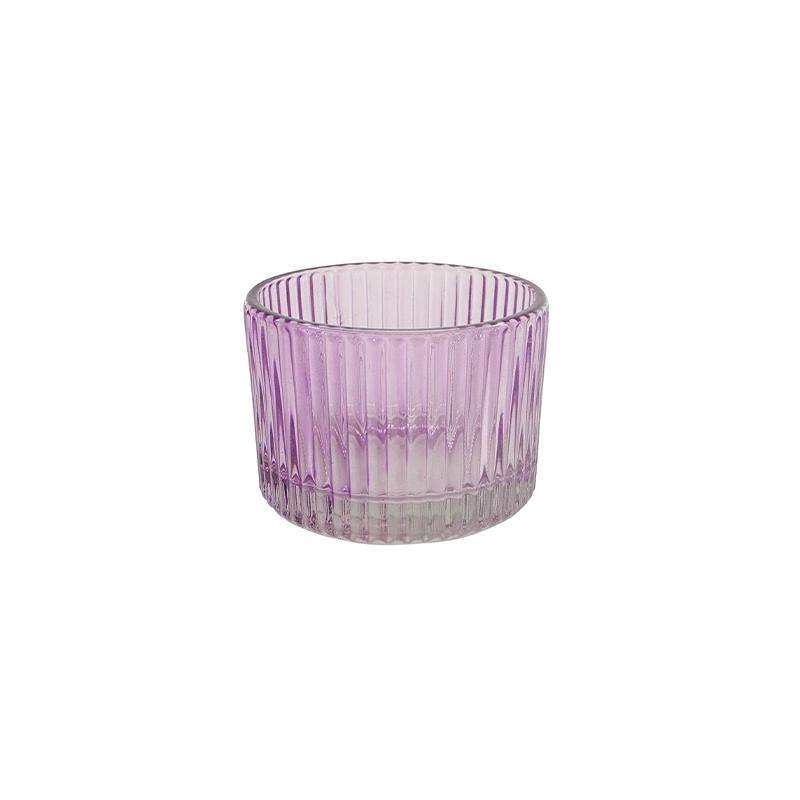 Texture Spray Color Glass Candle Holder YD-ND-376